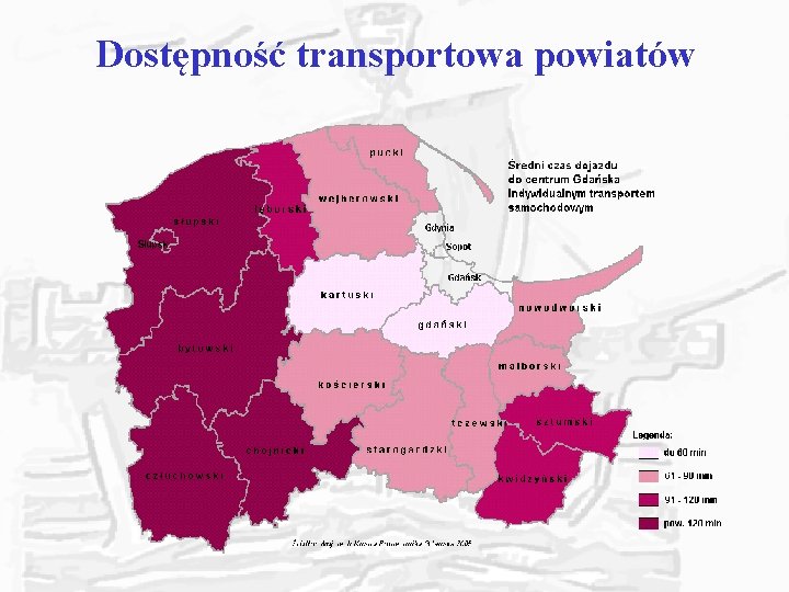 Dostępność transportowa powiatów 