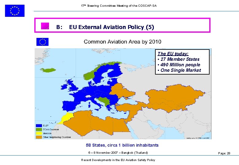 17 th Steering Committee Meeting of the COSCAP-SA B: EU External Aviation Policy (5)