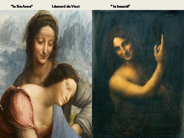 ‘’la Ste Anne’’ Léonard de Vinci ‘’ la beauté’’ 