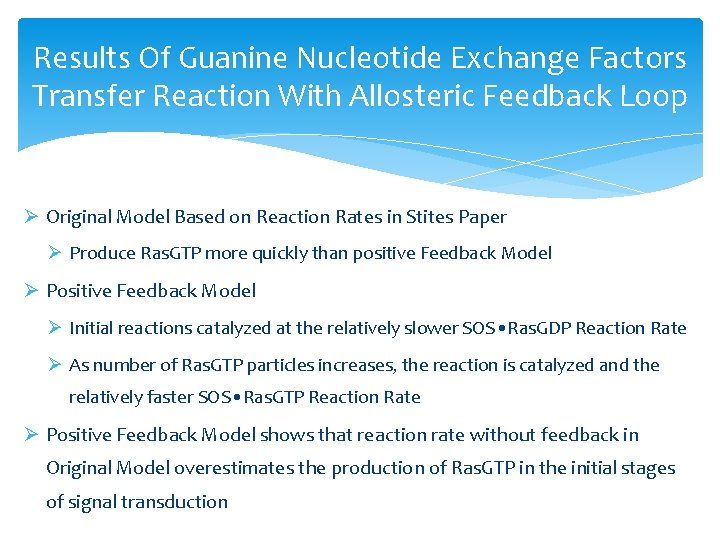 Results Of Guanine Nucleotide Exchange Factors Transfer Reaction With Allosteric Feedback Loop Ø Original Results Of Guanine Nucleotide Exchange Factors Transfer Reaction With Allosteric Feedback Loop Ø Original