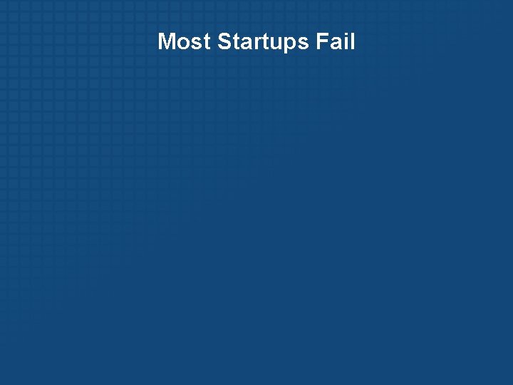 Most Startups Fail 