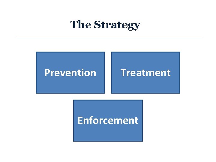 The Strategy Prevention Treatment Enforcement 