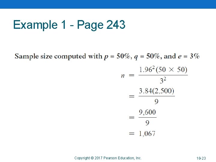 Example 1 - Page 243 Copyright © 2017 Pearson Education, Inc. 13 -23 10 Example 1 - Page 243 Copyright © 2017 Pearson Education, Inc. 13 -23 10