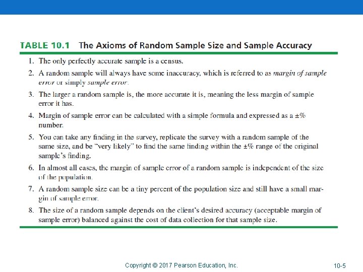 Copyright © 2017 Pearson Education, Inc. 10 -5 -5 Copyright © 2017 Pearson Education, Inc. 10 -5 -5