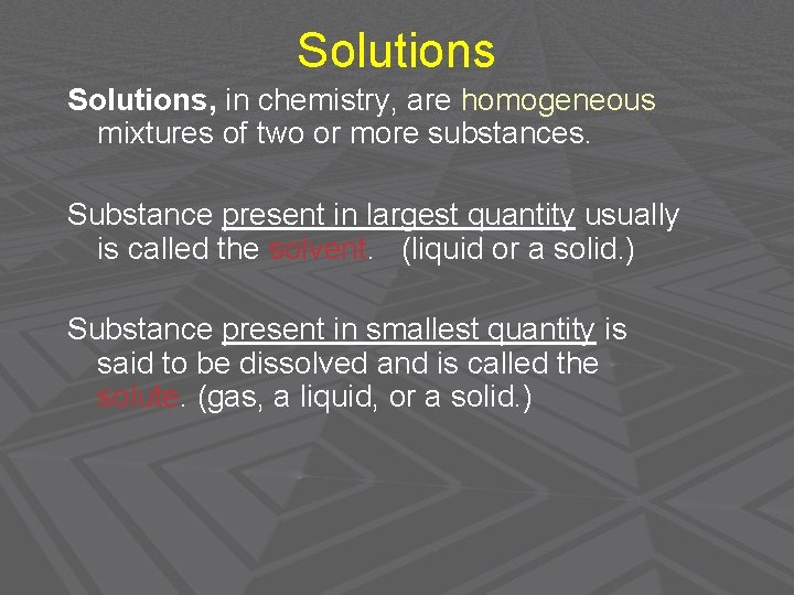 QOTD LAST CONTENT What is a chemical solution