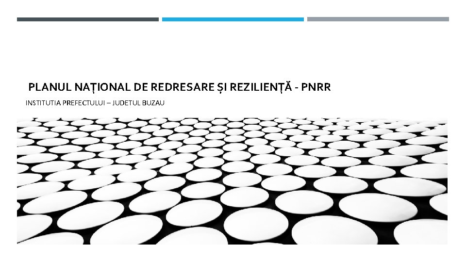 PLANUL NAȚIONAL DE REDRESARE ȘI REZILIENȚĂ - PNRR INSTITUTIA PREFECTULUI – JUDETUL BUZAU 