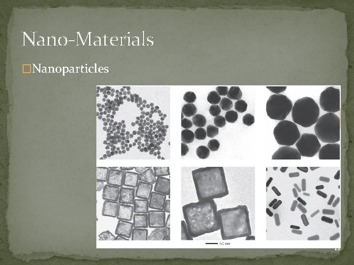 Nano-Materials �Nanoparticles 12 