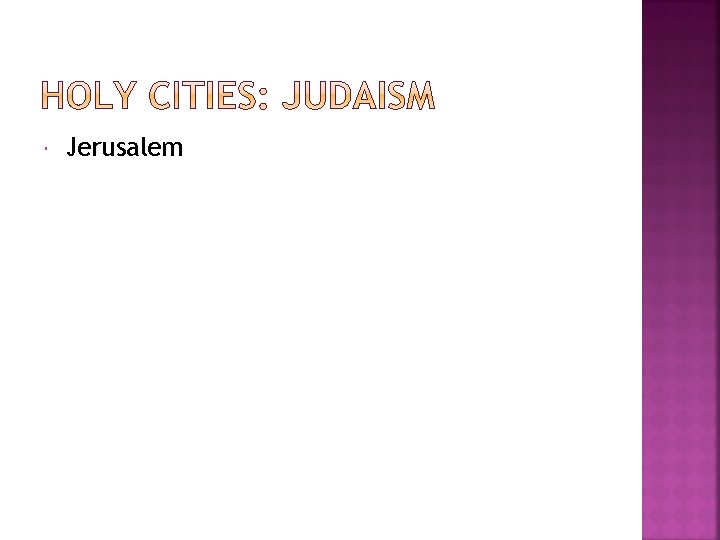  Jerusalem 