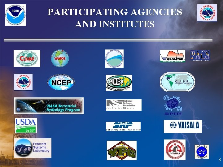 PARTICIPATING AGENCIES AND INSTITUTES 3 