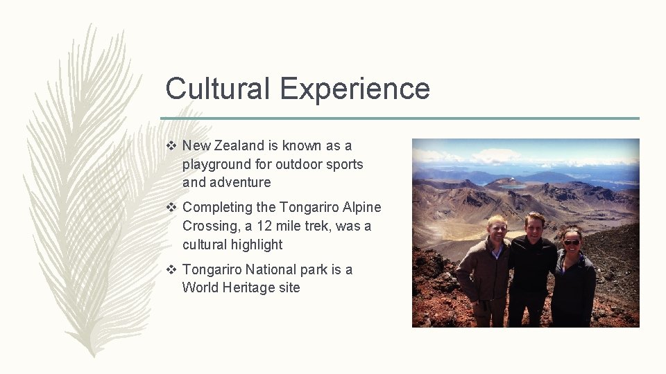 Cultural Experience v New Zealand is known as a playground for outdoor sports and