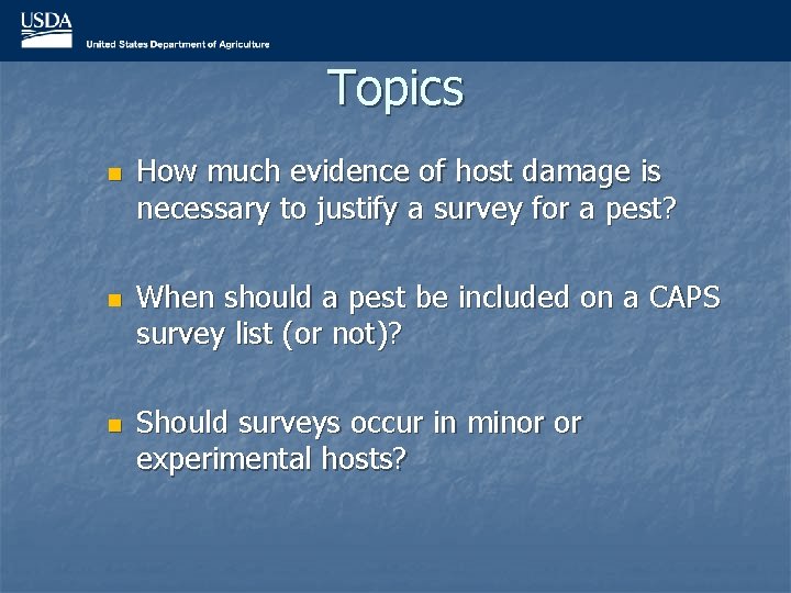 Topics n n n How much evidence of host damage is necessary to justify