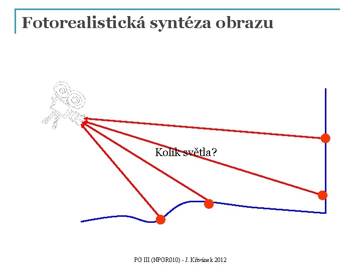 Fotorealistická syntéza obrazu Kolik světla? PG III (NPGR 010) - J. Křivánek 2012 