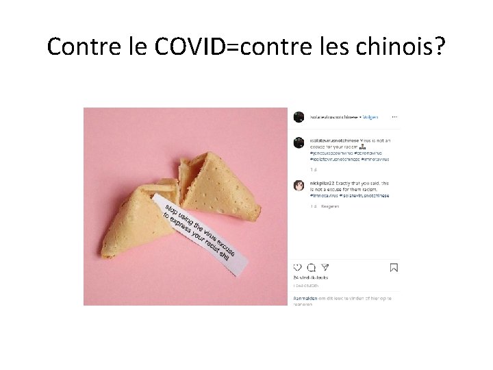 Contre le COVID=contre les chinois? 