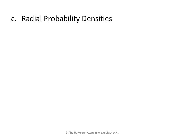 c. Radial Probability Densities 3. The Hydrogen Atom in Wave Mechanics 