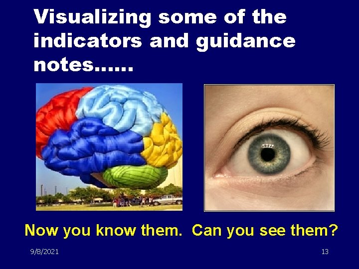 Visualizing some of the indicators and guidance notes…… Now you know them. Can you