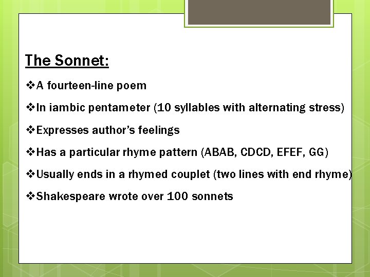 Forms of Poetry ELA 9 10 10 Read