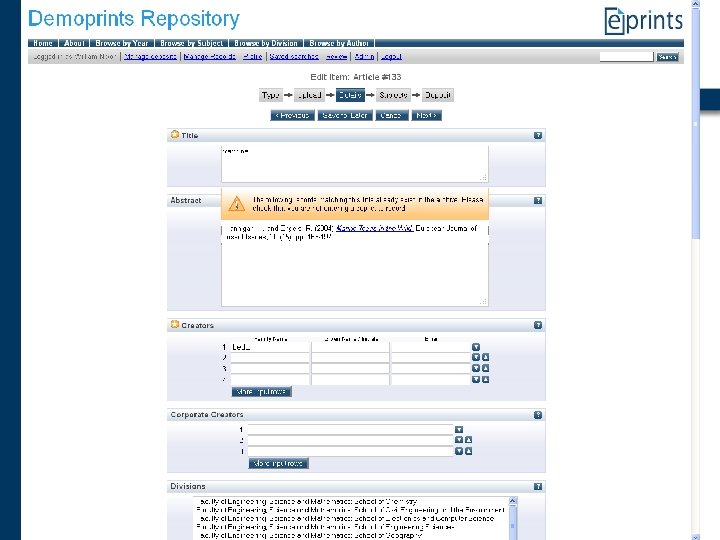 Title duplicate checking 