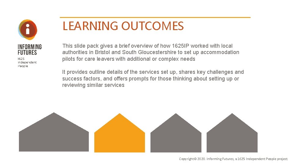 LEARNING OUTCOMES This slide pack gives a brief overview of how 1625 IP worked