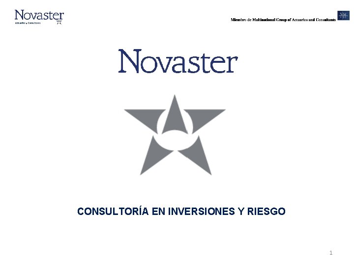 CONSULTORÍA EN INVERSIONES Y RIESGO 1 