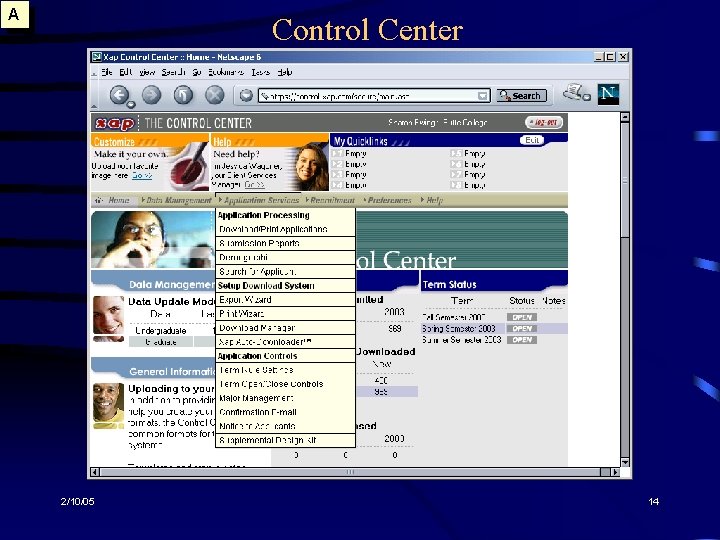 A Control Center 2/10/05 14 