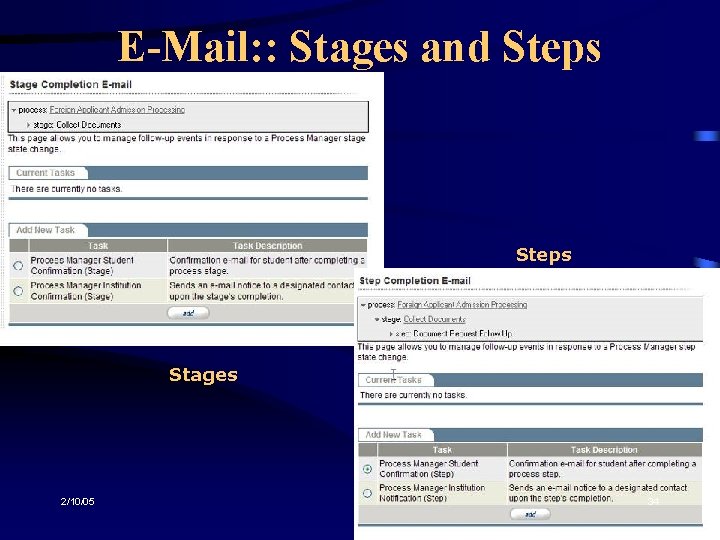 E-Mail: : Stages and Steps Stages 2/10/05 34 