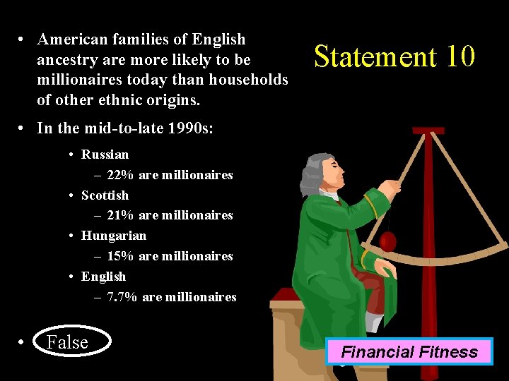  • American families of English ancestry are more likely to be millionaires today