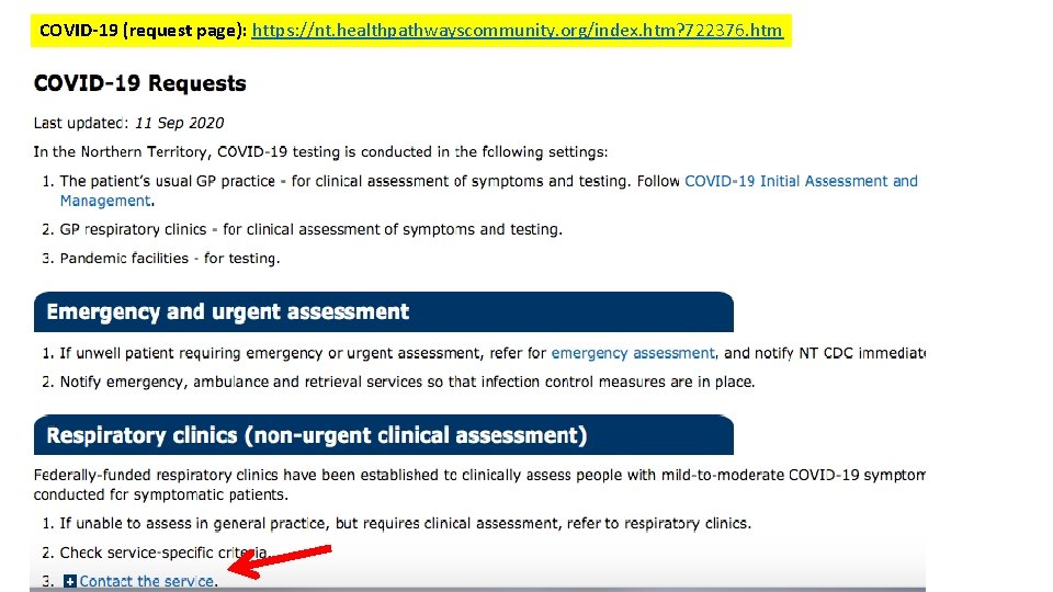 COVID-19 (request page): https: //nt. healthpathwayscommunity. org/index. htm? 722376. htm COVID-19 (request page): https: //nt. healthpathwayscommunity. org/index. htm? 722376. htm
