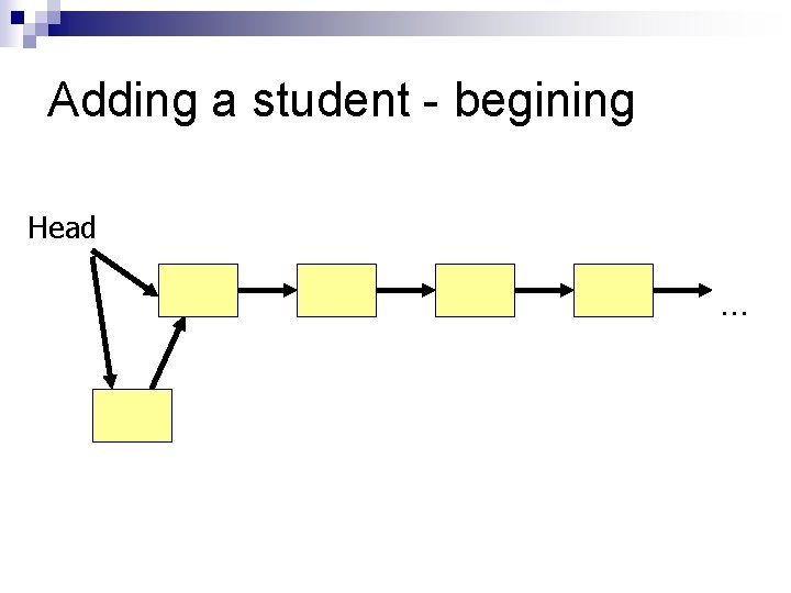 Adding a student - begining Head … 