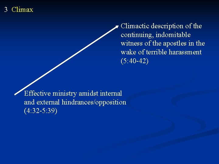 3 Climax Climactic description of the continuing, indomitable witness of the apostles in the