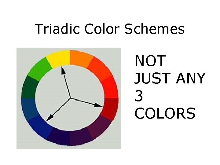 Triadic Color Schemes NOT JUST ANY 3 COLORS 