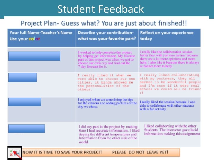 Student Feedback 