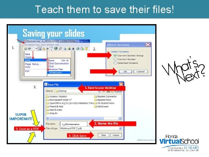 Teach them to save their files! 