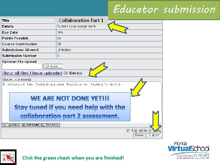 Collaboration Part 1 Educator submission Click the green check when you are finished! 