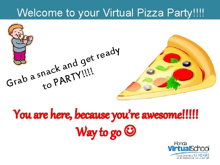 Welcome to your Virtual Pizza Party!!!! y d a t re e g d