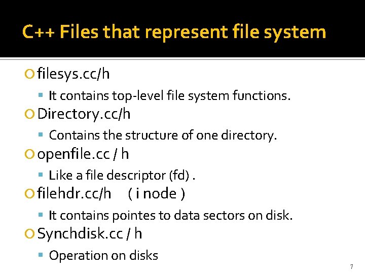 System File C Lecturer HaoHua Chu TA WenChang HSU Nachos Project