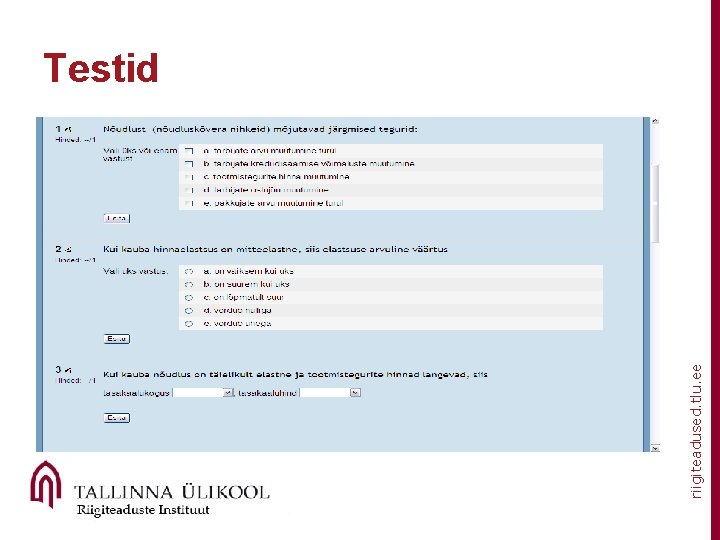 riigiteadused. tlu. ee Testid 