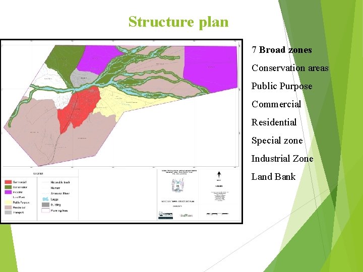 Structure plan 7 Broad zones Conservation areas Public Purpose Commercial Residential Special zone Industrial