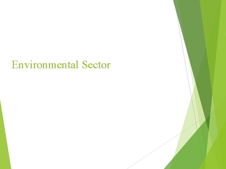 Environmental Sector 