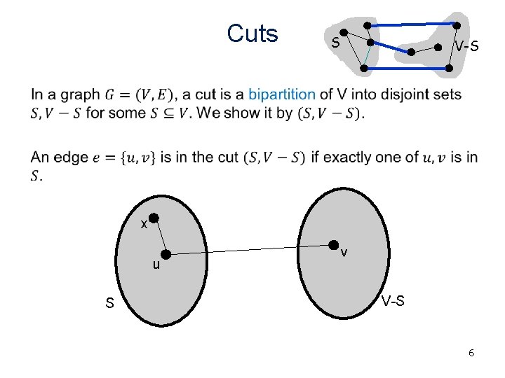 Cuts S V-S • x u S v V-S 6 