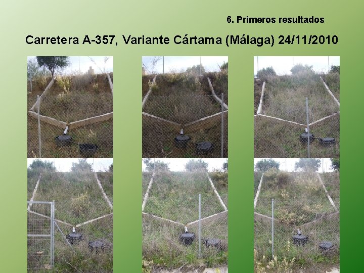 6. Primeros resultados Carretera A-357, Variante Cártama (Málaga) 24/11/2010 