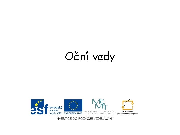 Oční vady 