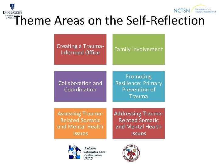 Theme Areas on the Self-Reflection Creating a Trauma. Informed Office Family Involvement Collaboration and