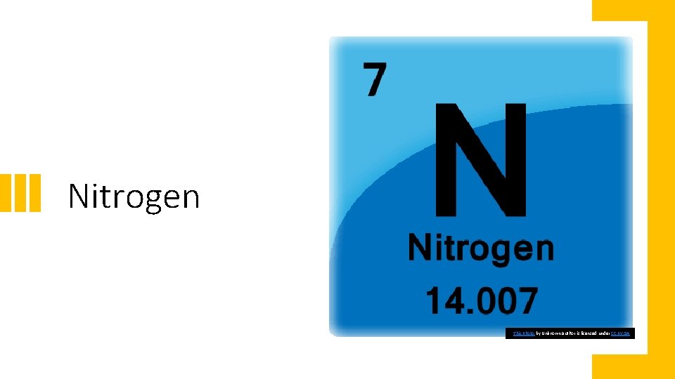 Nitrogen This Photo by Unknown author is licensed under CC BY-SA. 
