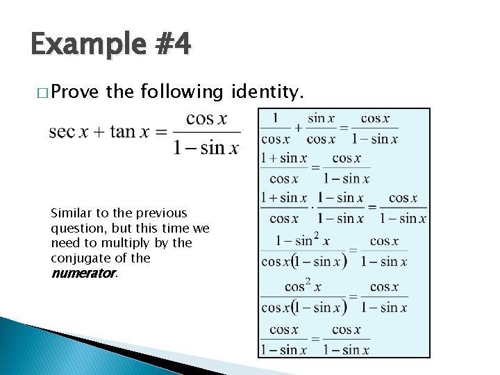 Positive Math Identity 9 1 Identities Proof Objectives Apply strategies to