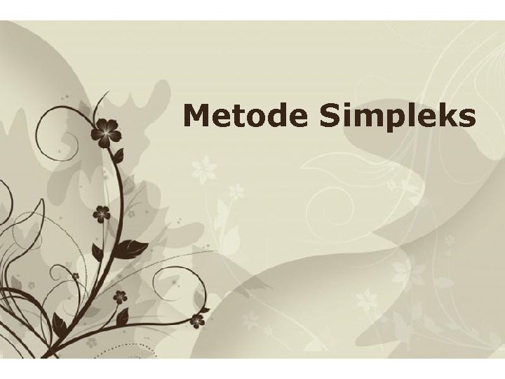Metode Simpleks Free Powerpoint Templates 