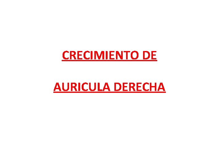 CRECIMIENTO DE AURICULA DERECHA 
