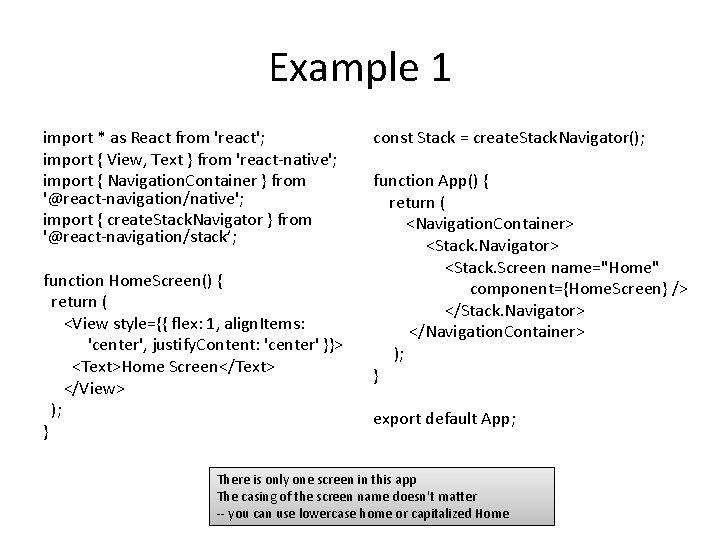 Example 1 import * as React from 'react'; import { View, Text } from