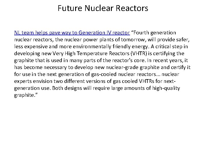 Future Nuclear Reactors NL team helps pave way to Generation IV reactor “Fourth generation