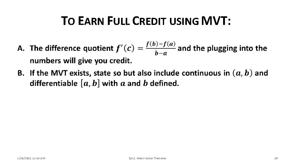 TO EARN FULL CREDIT USING MVT: 1/26/2022 12: 34 AM § 3. 2: Mean TO EARN FULL CREDIT USING MVT: 1/26/2022 12: 34 AM § 3. 2: Mean
