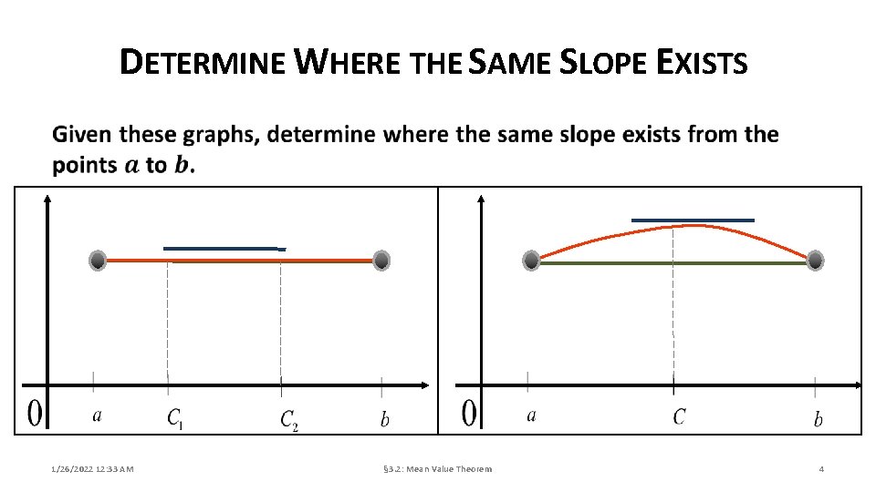 DETERMINE WHERE THE SAME SLOPE EXISTS 1/26/2022 12: 33 AM § 3. 2: Mean DETERMINE WHERE THE SAME SLOPE EXISTS 1/26/2022 12: 33 AM § 3. 2: Mean